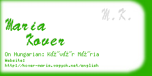 maria kover business card